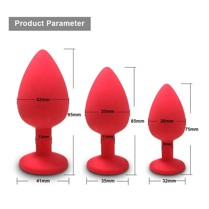 S/M/L Anal Plug Butt Vibrator Women/Men Soft Silicone Round Shaped Erotic Bullet Anal plug Bullet Gay Sex Toys for Adults — image 32