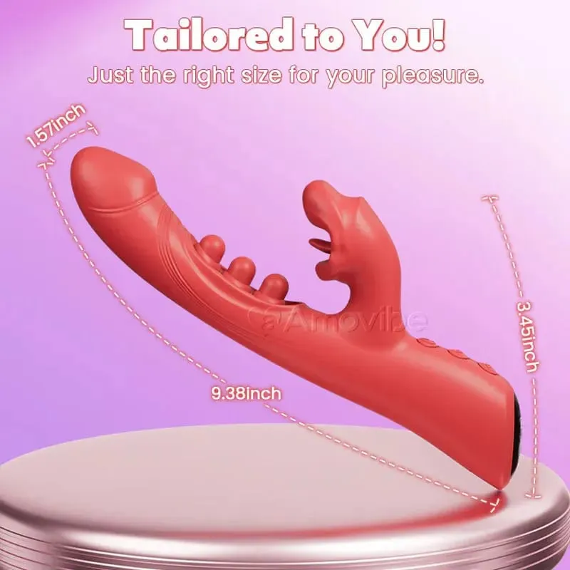 4 in 1 Tongue Licking Clitoral Vibrator with 9 Flapping & 8 Biting Vibration Modes G Spot Stimulator Dildo Sex Toys for Women 18 — image 6