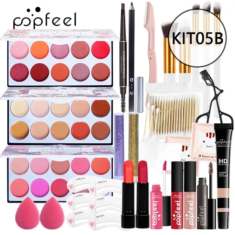 Christmas Makeup Gift Box Foundation Eyeshadow Powder Long Lasting Lip Ink 27 Pieces Birthday Gifts Makeup for Women Full Kit — image 22