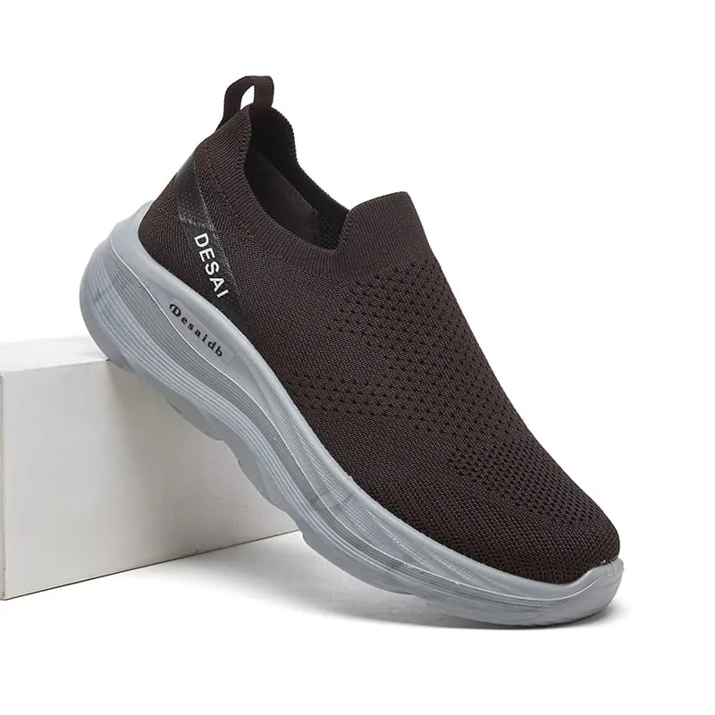 Desai Men's 2026 Autumn Lace-free Mesh Sneakers Non-slip Thick Sole Lightweight Men's Sneakers And Casual Shoes For Outdoor — image 6