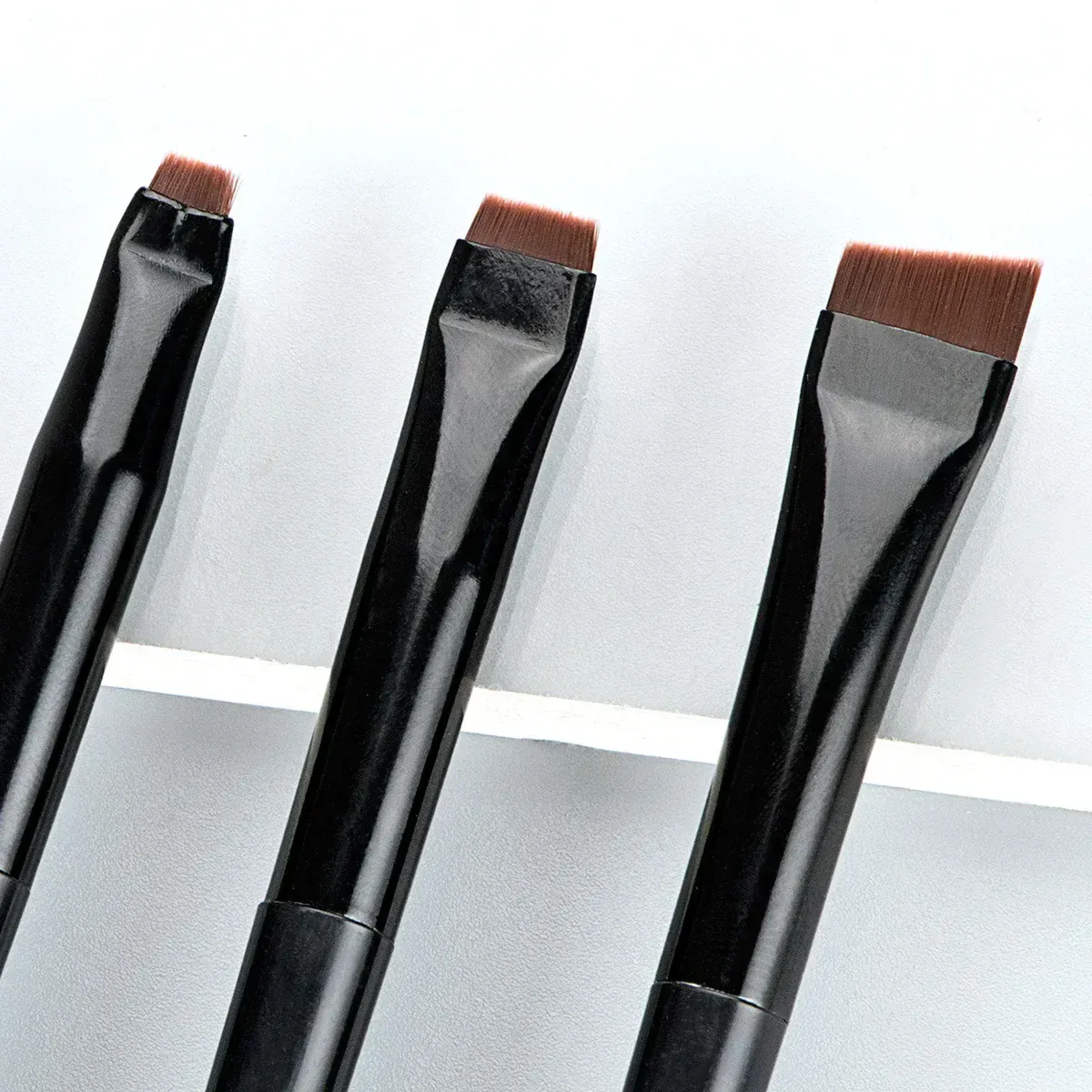 3pcs/set Blade Eyeliner Brush Eyebrow Brush Portable Flat Fine Eye Liner Brow Contour Makeup Brushes Cosmetic Beauty Makeup Tool — image 3