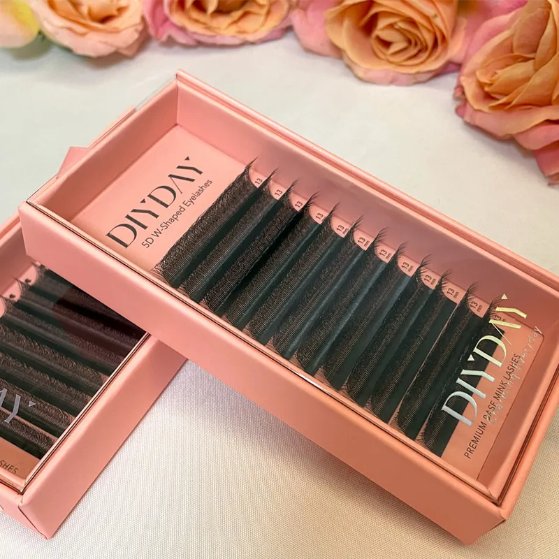 W Shape Eyelashes Extensions W Shaped Bloom 3d 4d 5d 6d 7d 8d Eye Lashes Natural Soft Premade Fan Lash Extensions — image 3