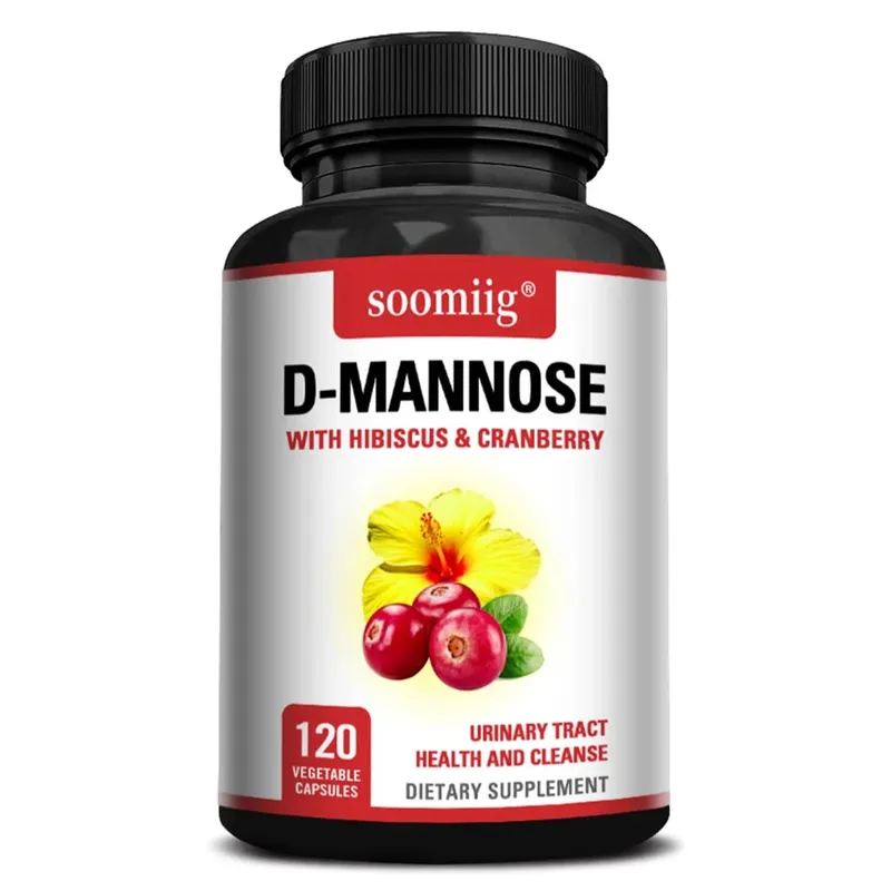 D-Mannose with Hibiscus & Cranbrry Supplement Support Urinary Tract Bladder Health and Reduce Urinary Tract Infections Non-GMO