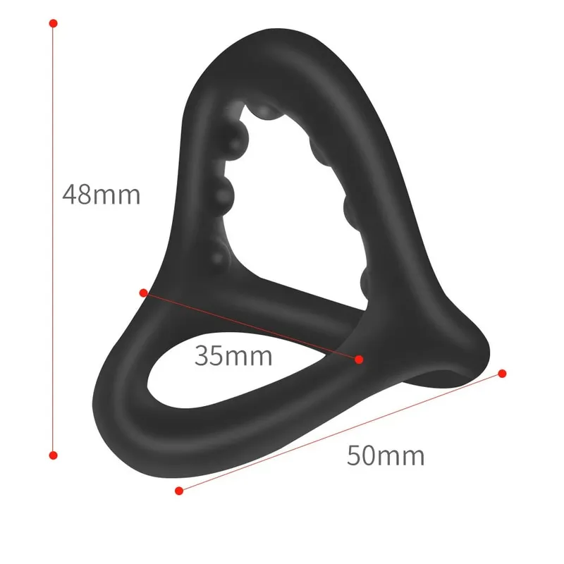 Super Soft Silicone Penis Ring Delay Ejaculation Ball Scrotum Stretcher Triple Cock Ring Cockring BDSM Sex Toys for Men — image 15