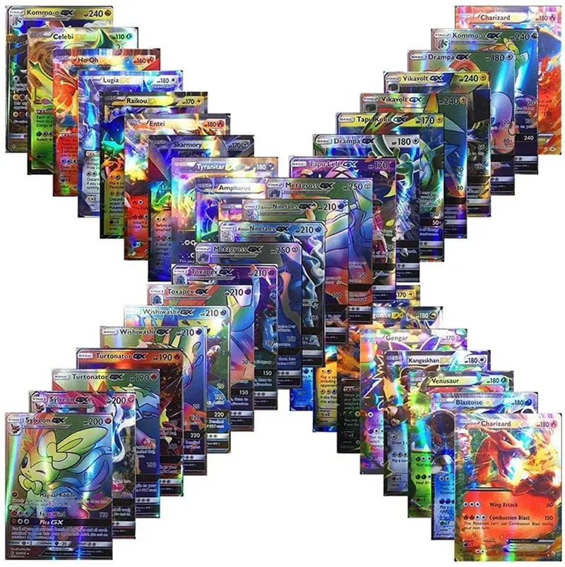 20Pcs English Pokemon Cards GX Tag Team Vmax EX Mega Shining Game Battle Carte Trading Collection Cards Toys Children Gifts — image 2
