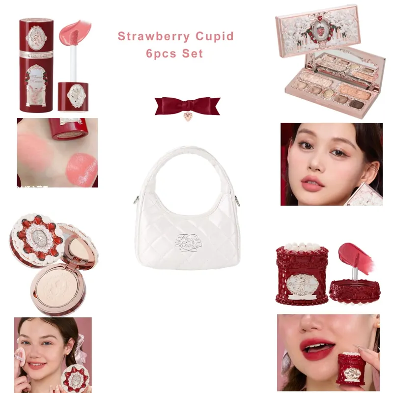 New Arrive Flower Knows The Sweetie Bear Collection Mini Setting Powder Cookie Perfume and Dual Ended Brow Gel and Pencil
