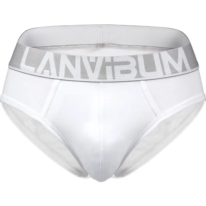 LM644 Summer Men's Briefs Colorful Bright Ribs Cotton Mid-waist Simple Comfortable Breathable U-bullet Bag Soft Youth Underwear — image 15