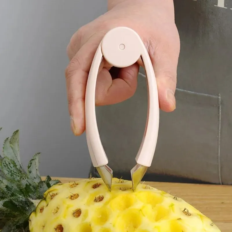 Stainless Steel Tomato Stem Strawberry Leaf Remover Pineapple Seed Cutter Fruit Shelling Tweezer Kitchen Machine Slicer Gadget
