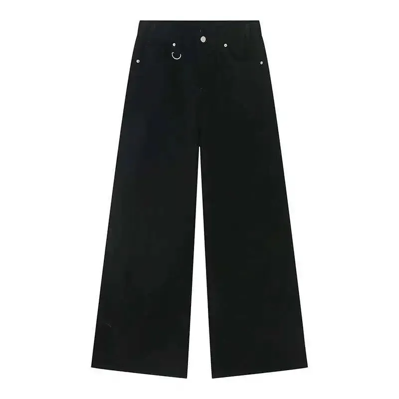 Summer Men's Denim Pants Old Blue Washed Male Jeans Straight Casual Menwear Loose Wide Leg Trousers New Fashion 9C354 — image 3