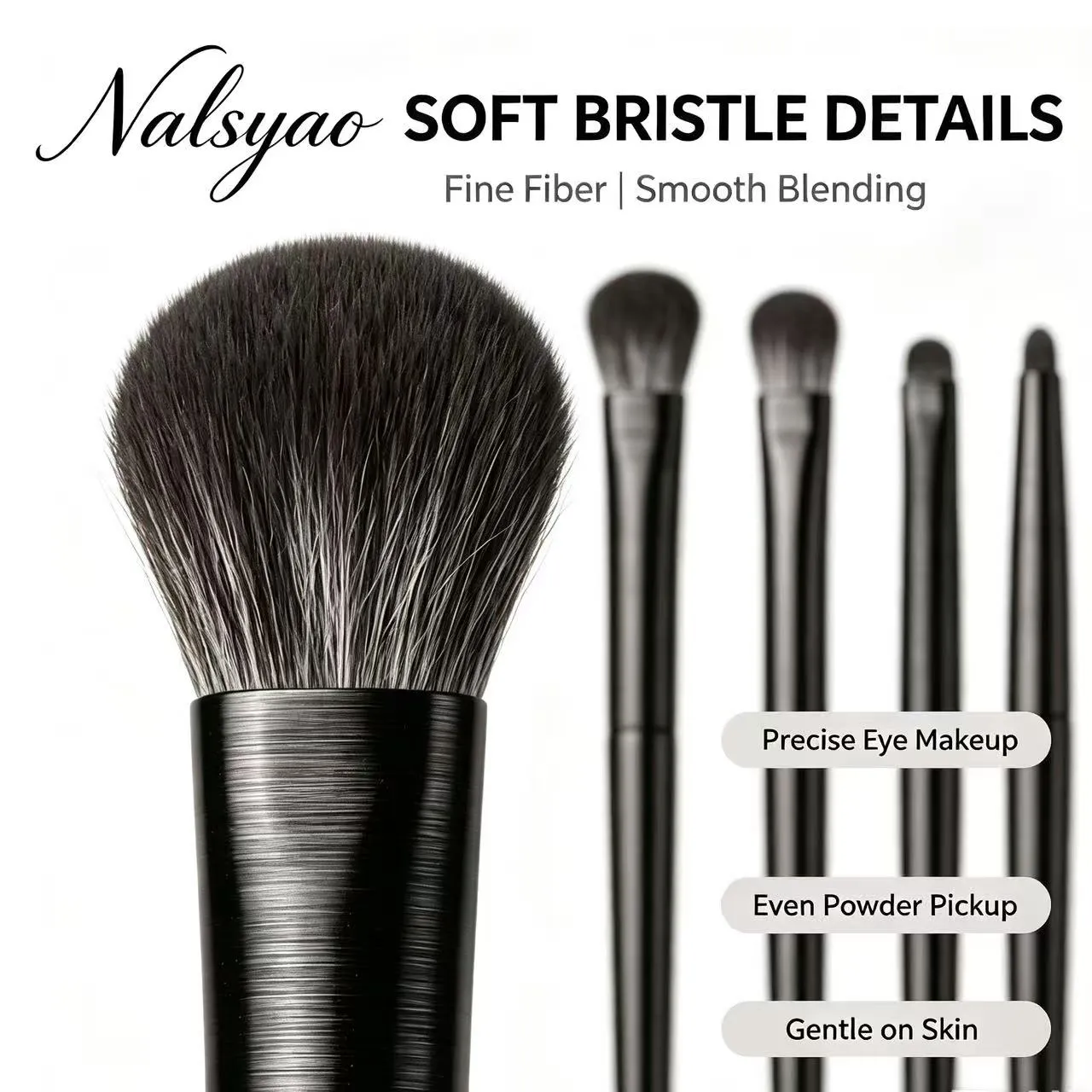 Eyes Cosmetic Blending Detail Make Up Tools Natural Eye Makeup Brushes Set Eyeshadow Brush Eyebrow Contour Eyeliner Brush Women — image 4
