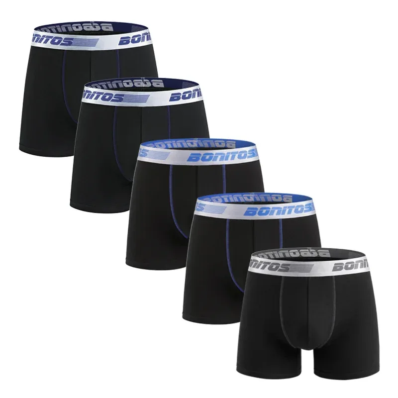 5 stücke männer Unterhosen Baumwolle Boxer Briefs Klassische Männer Höschen BONITOS Brief Elastischen Bund Boxer Unterwäsche Für Mann Shorts — image 9