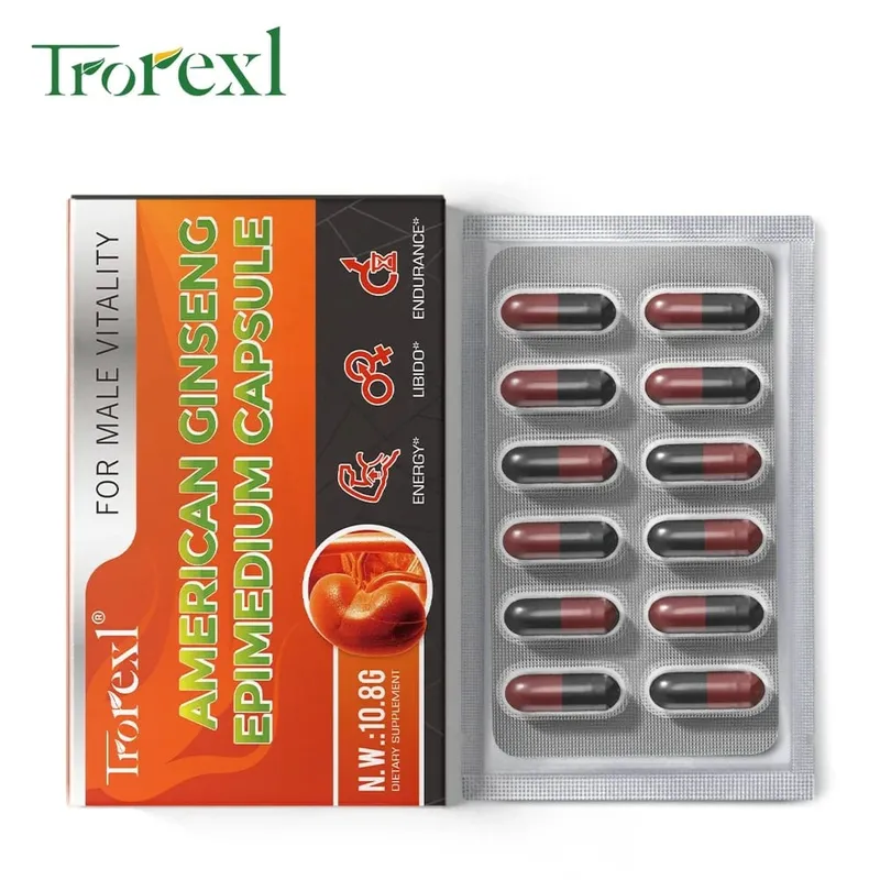 Organic Epimedium Ginseng Capsule Supports Reproductive Health Natural Energizer
