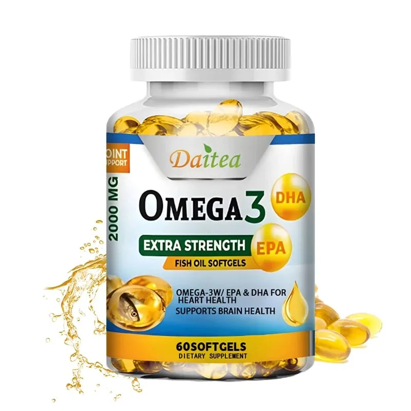 Fish Oil Omega 3 Supplement Fatty Acid Softgels Joint Brain and Heart Health Supplement — image 11