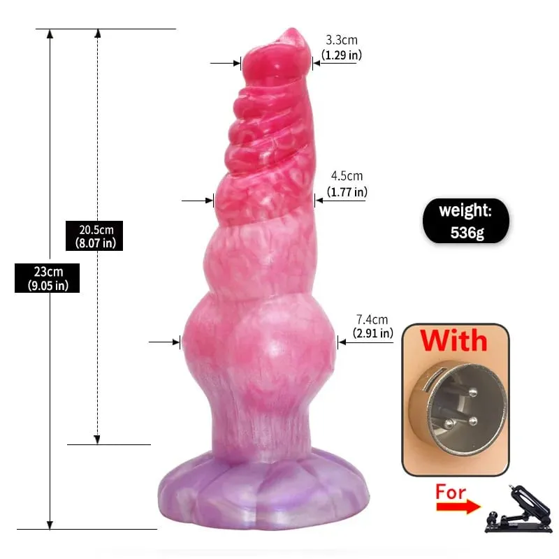 DIY Attachements Dog Knot Dildo With 3XLR Adapter Liquid Silicone Large Penis Anal Plug Sex Toys Quick Air Vac-U-Lock Connector — image 12