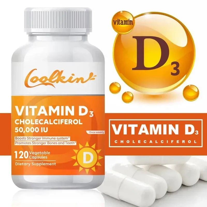 Vitamin D3 50000IU - Muscle Health Strong Bones and Nervous System Health Support Immune — image 2