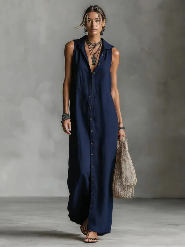 New Summer Large-size Striped Print Long Large-spoke V-neck Dress Fashionable Casual Loose Elegant Pocket Dress Females — image 12