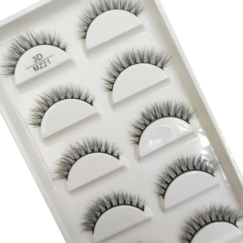 Wholesale 5 Pairs 3D Natural Mink False Eyelashes Makeup Extension Eyelash Fake Eye Lashes Faux Cils Make Up Beauty Cilios — image 18