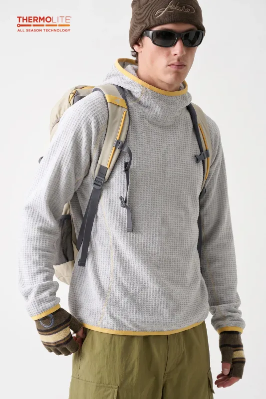 THERMOLITE® Men's Lightweight Air Fleece Hoodie Contrast Stitch Thermal Pullover Sweatshirt Quick Dry Outdoor Athletic Tech Top — image 12