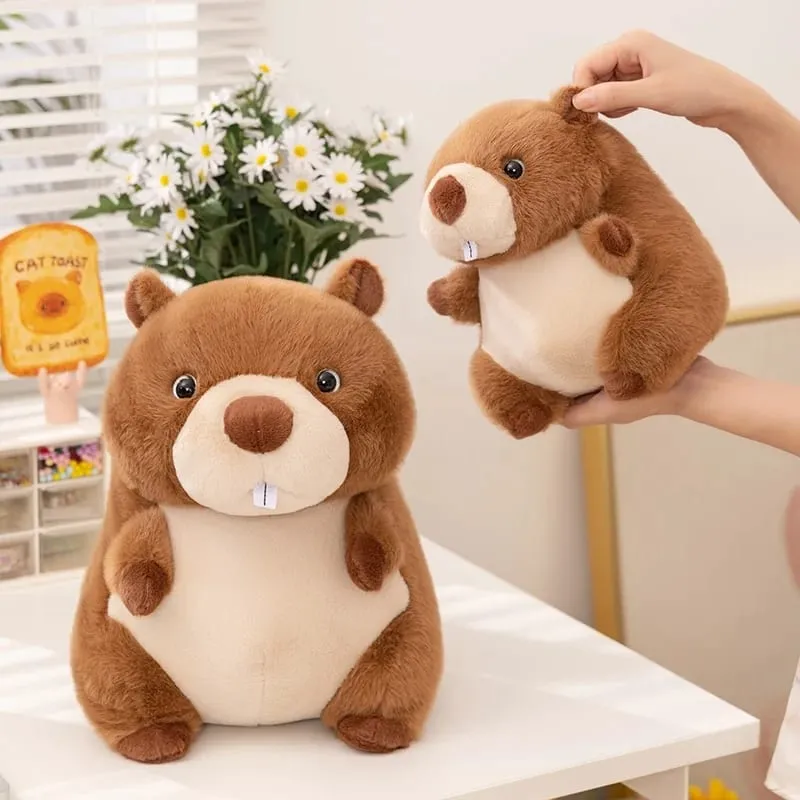 Kawaii Stuffed Animal Marmot Plush Pillow Chubby Cute Groundhog Plushies Soft Toy Huggable Sleep Pillow Cushion — image 5