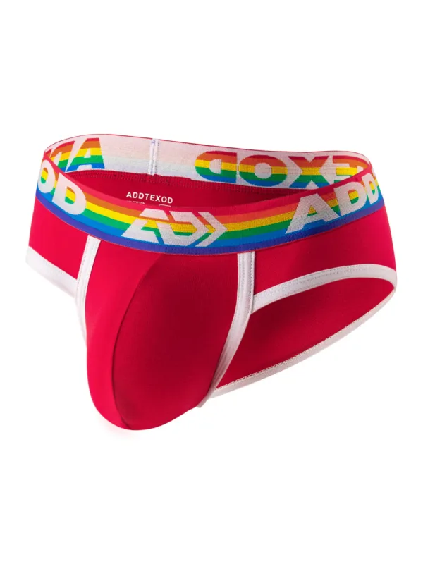 Sexy Men Underwear Rainbow Belt Multi Colored Youth Low Waist U Convex Pouch Brief Teenager Cotton Breathable Comfortable Bikini — image 21