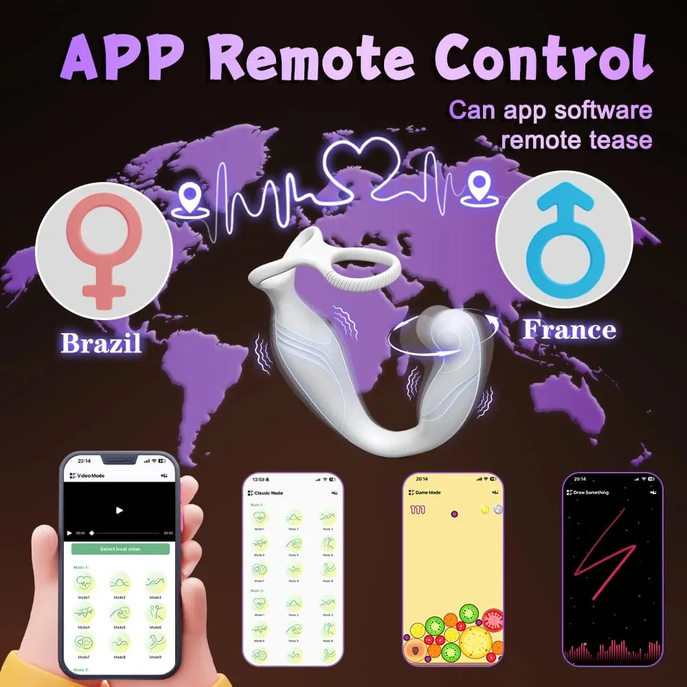 Penis Ring Cock Rings App Control Vibrator para sa Mga Lalaki Prostate Massager Dual Anal Vibrating Butt Plug Anal Sex Toy para sa mga Lalaki — image 6