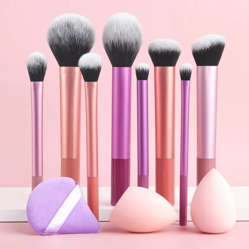 28-piece makeup tool set - 8-piece professional makeup brushes + toiletries set and washing bowl & puff sponge egg combination — image 6
