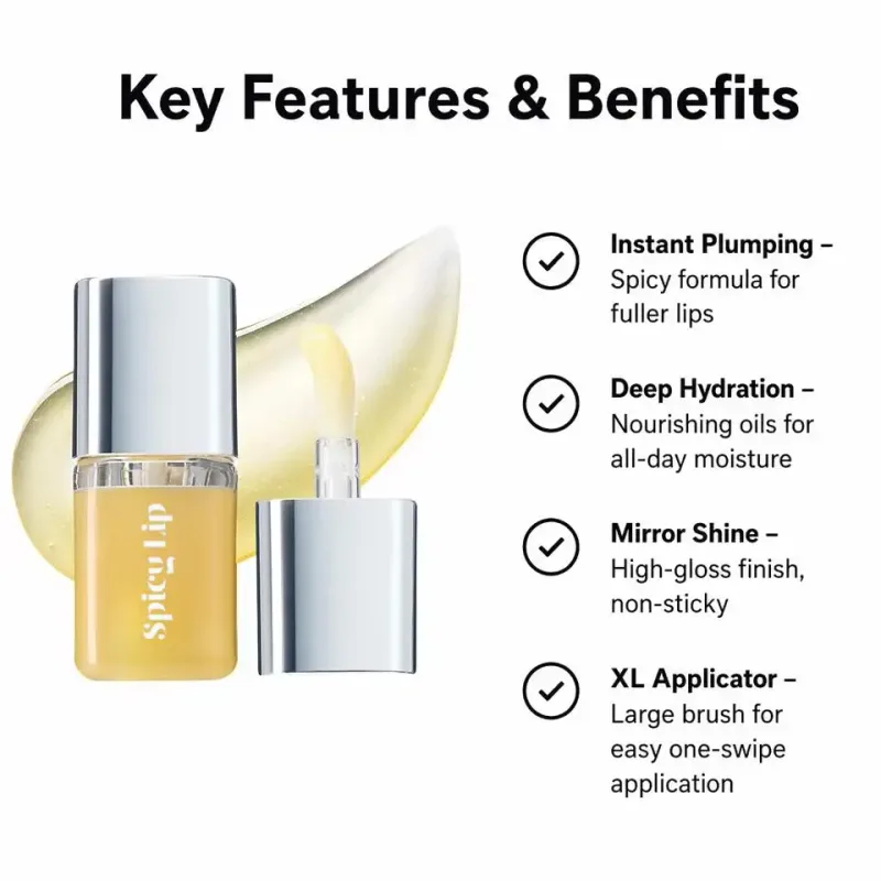Brand Professional Plump Lips Oil 4g Extreme Volume Spicy Lip Plumper Gentle Nourishing Lip Balm Shiny Glossy Lasting Lip Care