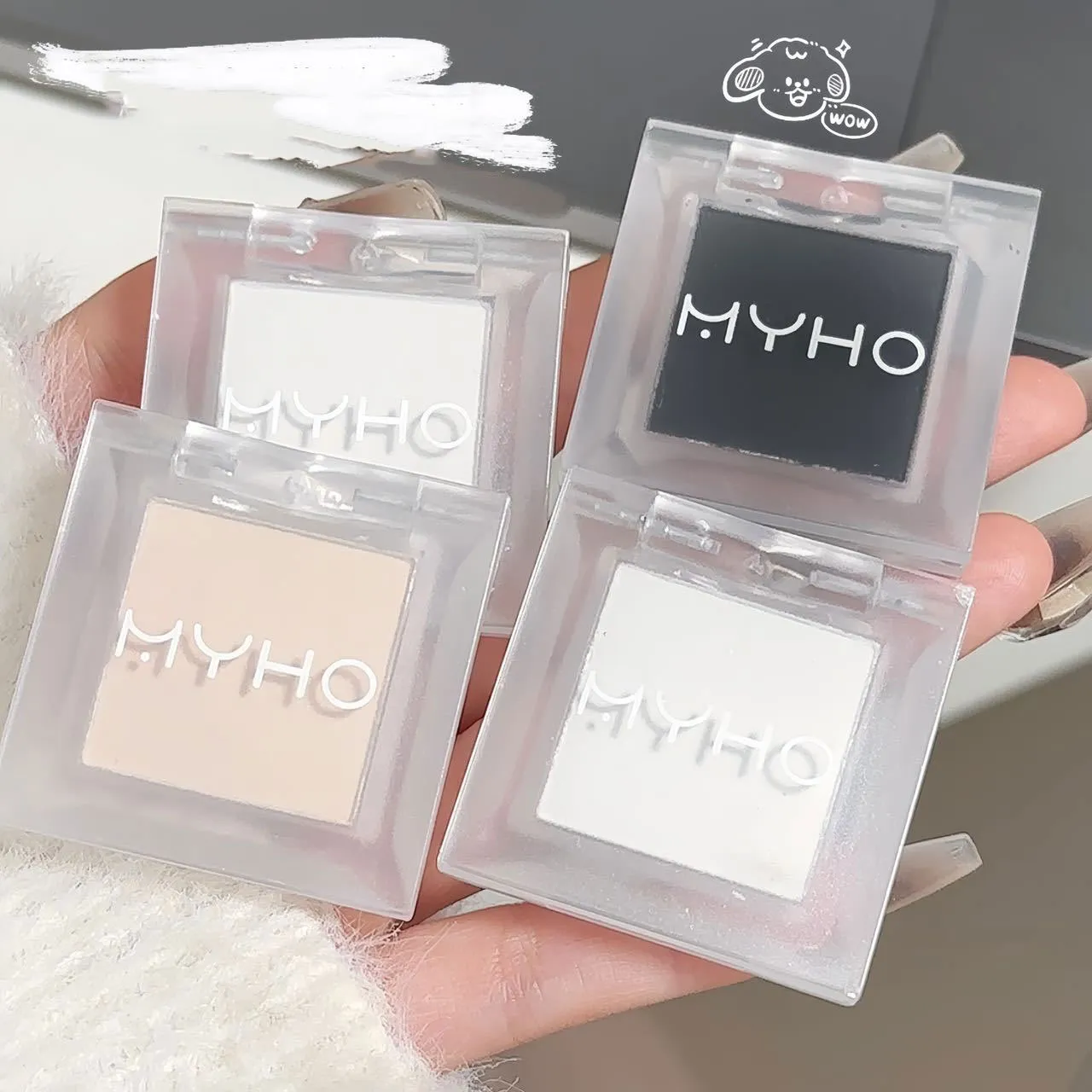 1Pcs Monochrome Matte Highlight Smoked Eye Shadow Plate Powder Is Delicate and Durable Naturally Brightening Dopamine Eye Shado — image 5