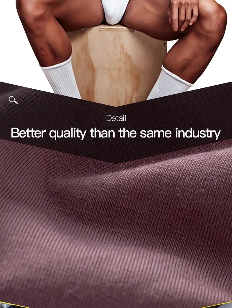 Briefs Male Seamless Hip Design Mens Underwaer Super Large Wide 5cm Elastic Band Independent Codpiece Boy Short Pants 3256807000572618 — image 4