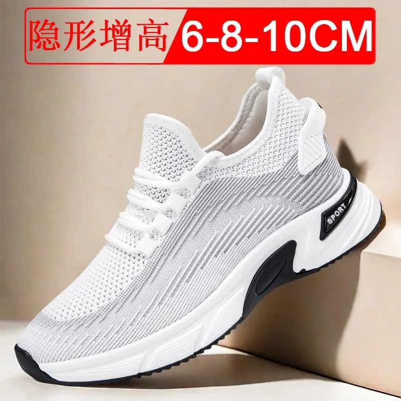 Buty Podwyższające Niewidoczne Podwyższenie 8cm. Oddychające buty sportowe z siateczki podwyższające wnętrze dla butów męskich Rozmiar 6cm — image 3