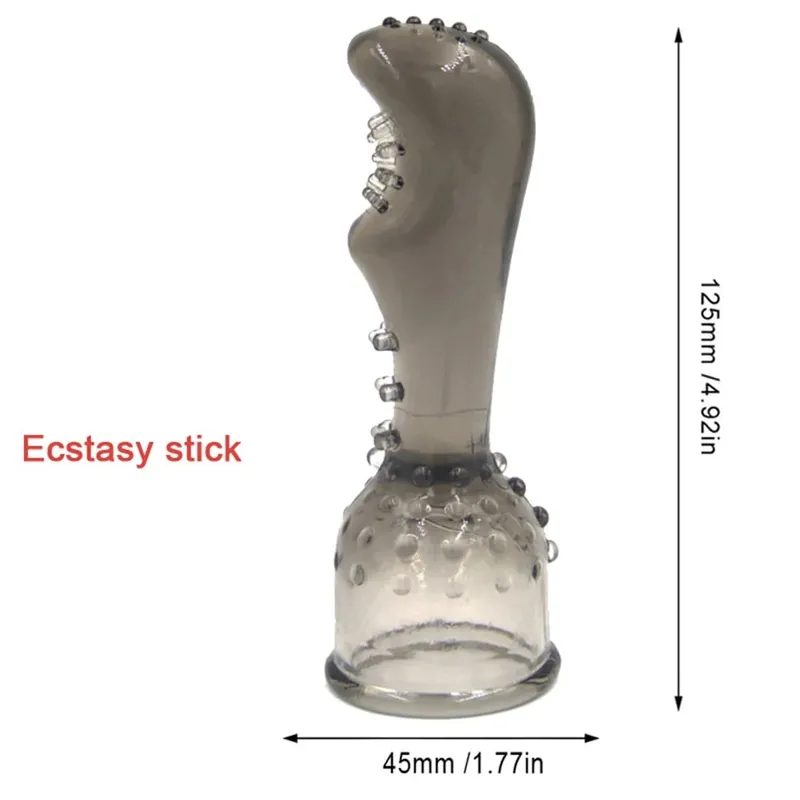 G-spot Stimulate Vibrator Accessories Magic Wand Attachment Silicone Adult Sex Toys for Women AV Rod Head Cap — image 10