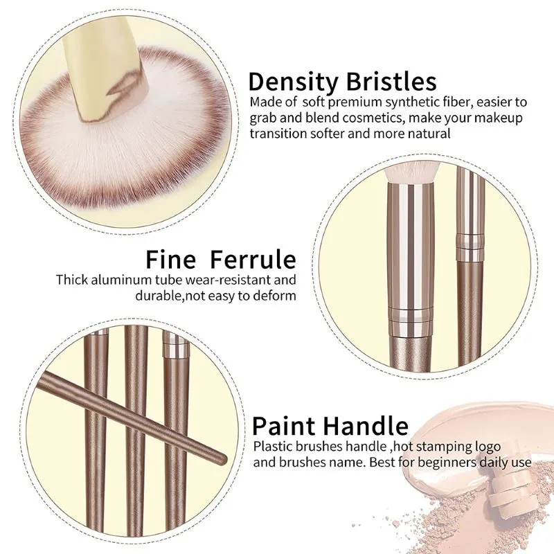 3-20PCS Makeup Brushes Set Foundation Highlighter Eyeshadow Blush Concealers Brush Female Beauty Tools Beauty Sponges Thumb Puff — image 3