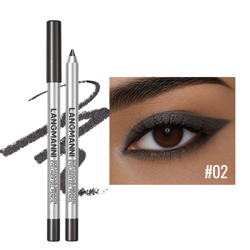 Matita gel per eyeliner brillante perlescente, impermeabile e resistente al sudore, a lunga durata, liscia e facile da colorare, trucco per gli occhi delle donne — image 10