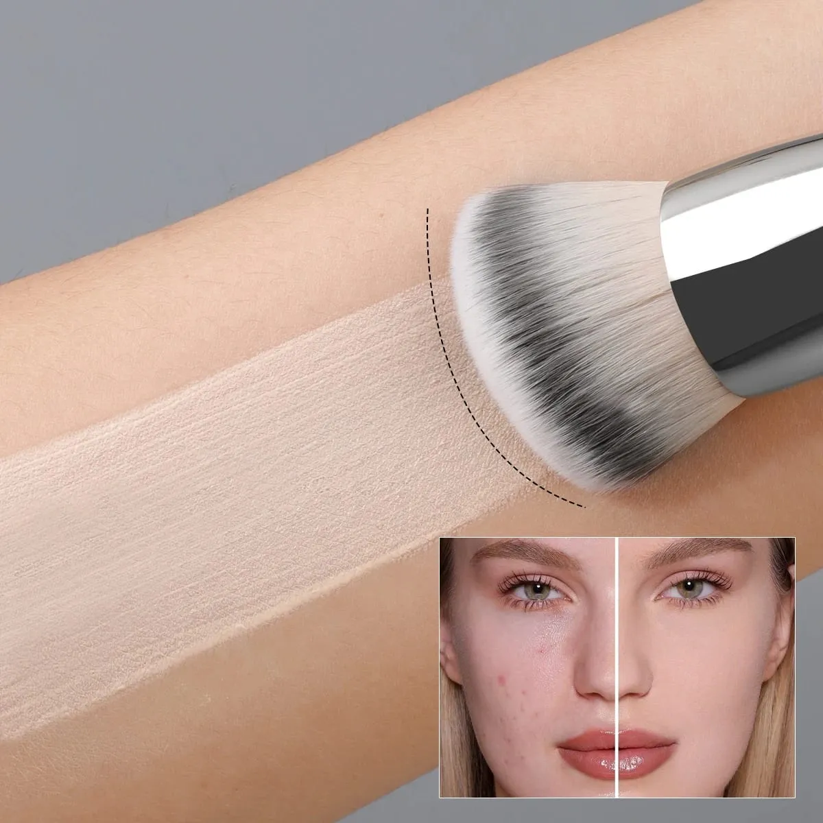 1/3 pcs Foundation Concealer Brush Premium Contour Blusher Brushes Flawless Under Eye Dense Face Makeup Brush For Blending — image 6