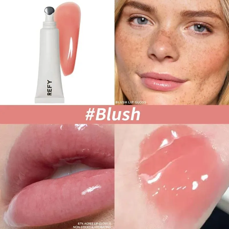 New REFY 6 Colors Metal Tip Lip Glaze Long-lasting Nourishing Hydrating Easy To Apply Lip Gloss Lipstick Lip Care Cosmetics