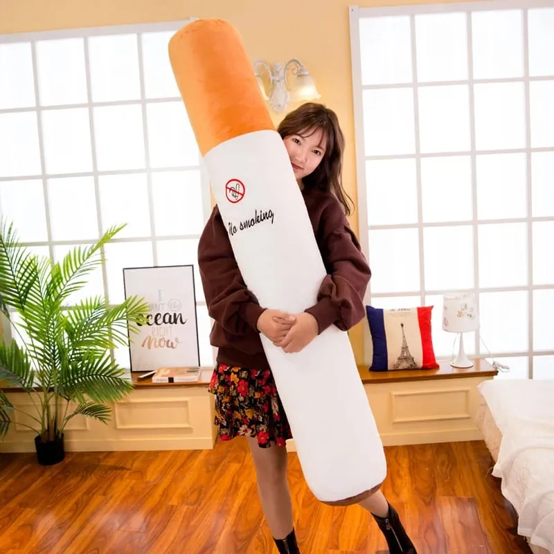 Creative Smoking Cylindrical Sleeping Cushion Cigarette Pillow Plush Toys Fashion Boyfriend Birthday Gift — image 4