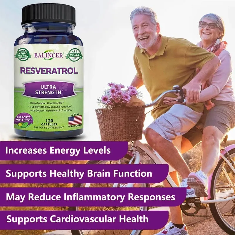 Balincer Resveratrol Complex Supports Cardiovascular Health Protects Arteries Boosts Immune System Promotes Smooth Skin — image 6