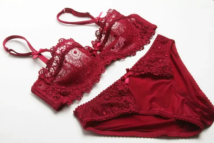 Letní bílá krajková podprsenka sada spodního prádla ultratenká prodyšná průhledná síťovina sexy hluboká V bezdrátově push up dámské spodní prádlo — image 11