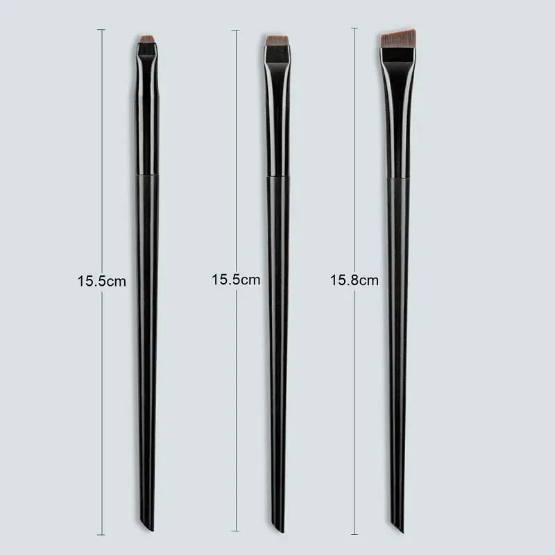 Blade Eyeliner Brush Eyebrow Brush Portable Flat Fine Eye Liner Brow Contour Makeup Brushes Cosmetic Beauty Makeup Tool 3pcs/set — image 5