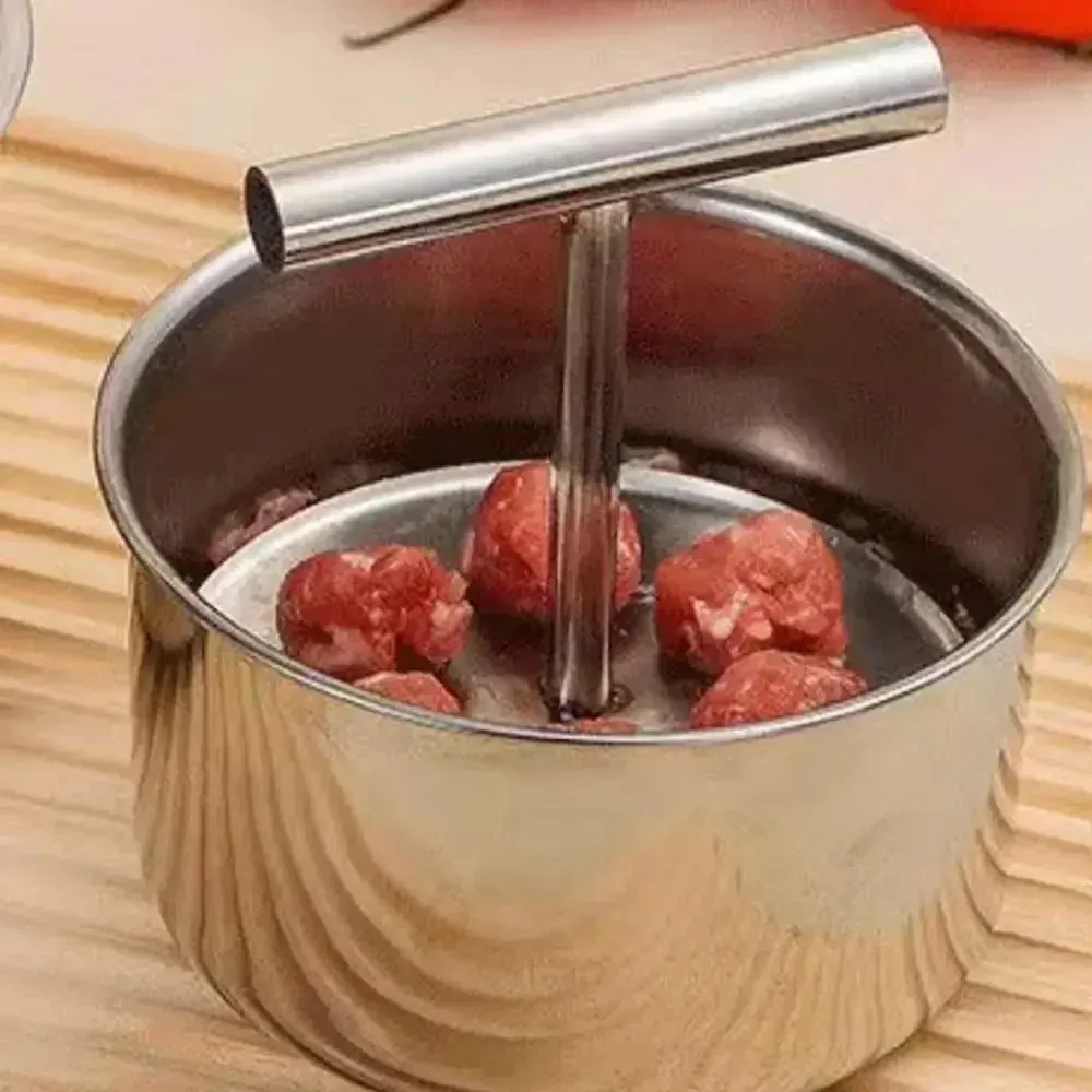 Press Meatball Maker Stainless Steel Meatball Maker Meat Balls Manual Multi-functional Maker Tool Household Kitchen Manual Mold — image 8