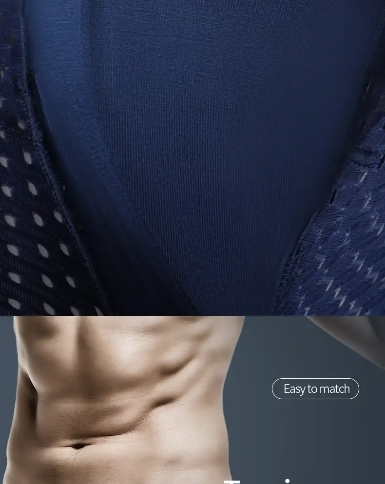 Sports Underwear Men's Fitness Ice Silk Thin Training Quick Drying Running Extended Anti-Wear Leg Non-Wearing Boxer Briefs — image 11