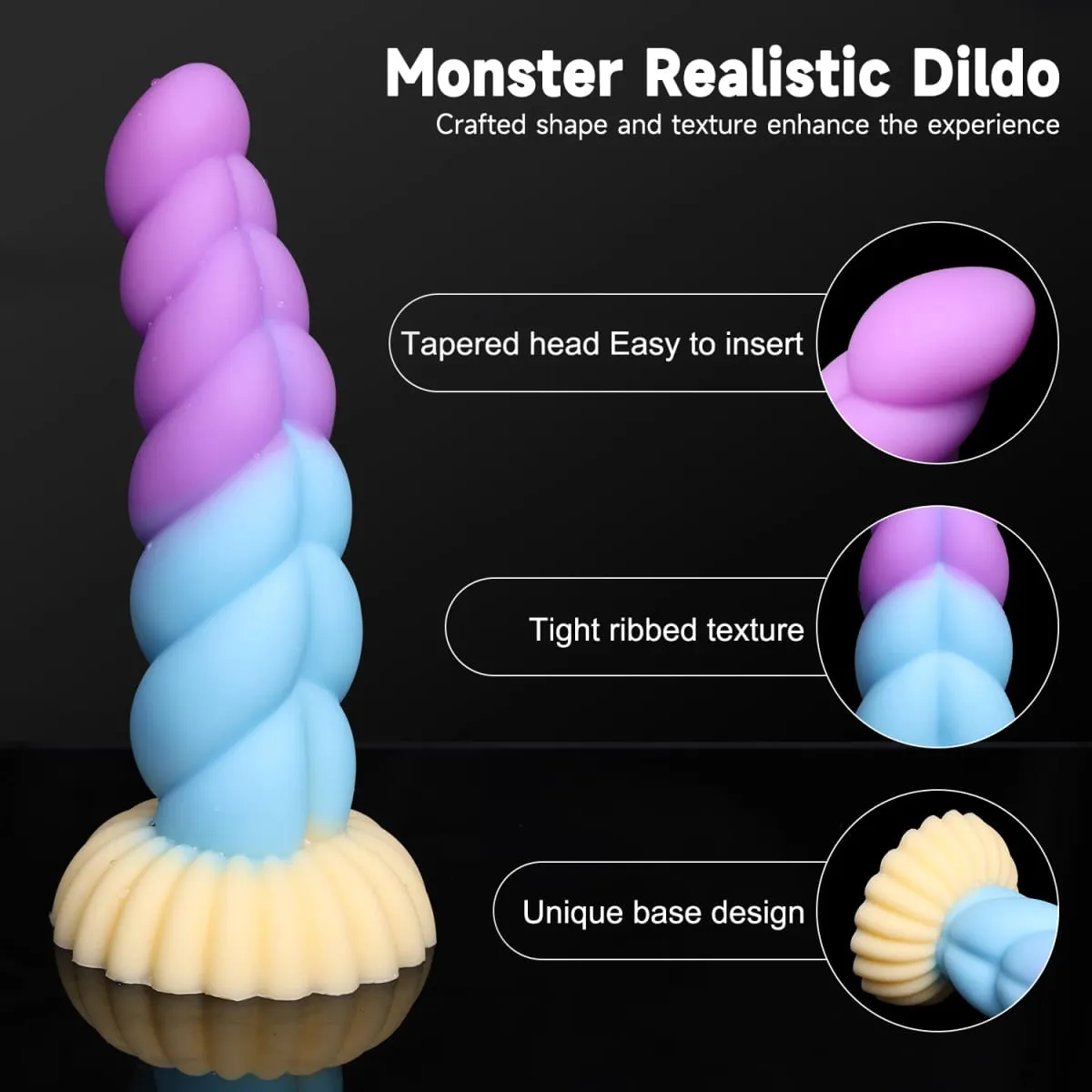 Fantasy Anal Plug Dildos Prostate Clit G-Point Stimualor Vagina Massage Butt Plug Soft Silicone Adult Sex Toys for Women and Men — image 4