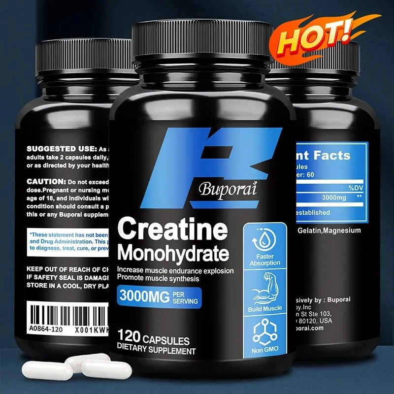 Creatine Monohydrate - Improves Energy and Endurance Increases Muscle Mass and Athletic Performance — image 2