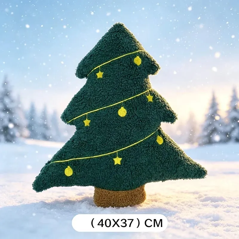 New 40cm Christmas Plush Toys Soft Christmas Tree Pillow Doll Cute Stuffed Xmas Cushion Sofa Room Decoration for Christmas Gifts — image 6
