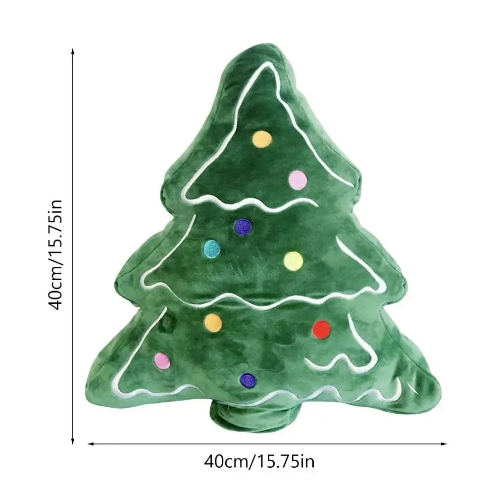 Soft Christmas Tree Sofa Cushion Comfortable Skin-friendly Christmas Day Decorative Pillow 3D Shaped Ornaments — image 7