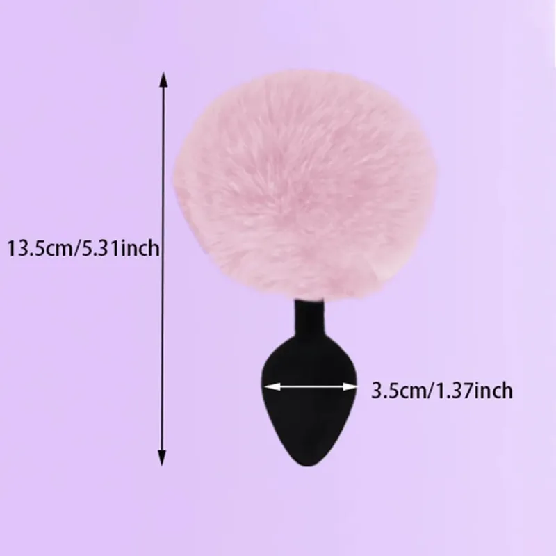 Anal Plug Rabbit Tail Bdsm Role Play Silicone Prostate Massager Butt Plug Silicone Bunny Tail Sex Toys for Women Men Gay — image 7