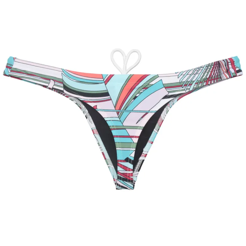 Sexy Swim Thong Men's Swimwear Bikini Briefs Drawstring Quick-dry Elastic Underwear Pouch Beach Tangas Surfing Poolside