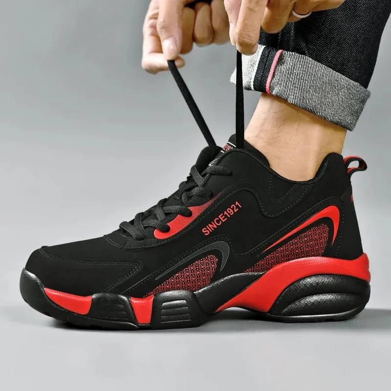 New Casual Thick Bottom Men's Sports Shoes Anti-Slippery Waterproof Male Sneakers Outdoor Walking Jogging Athletic Shoes