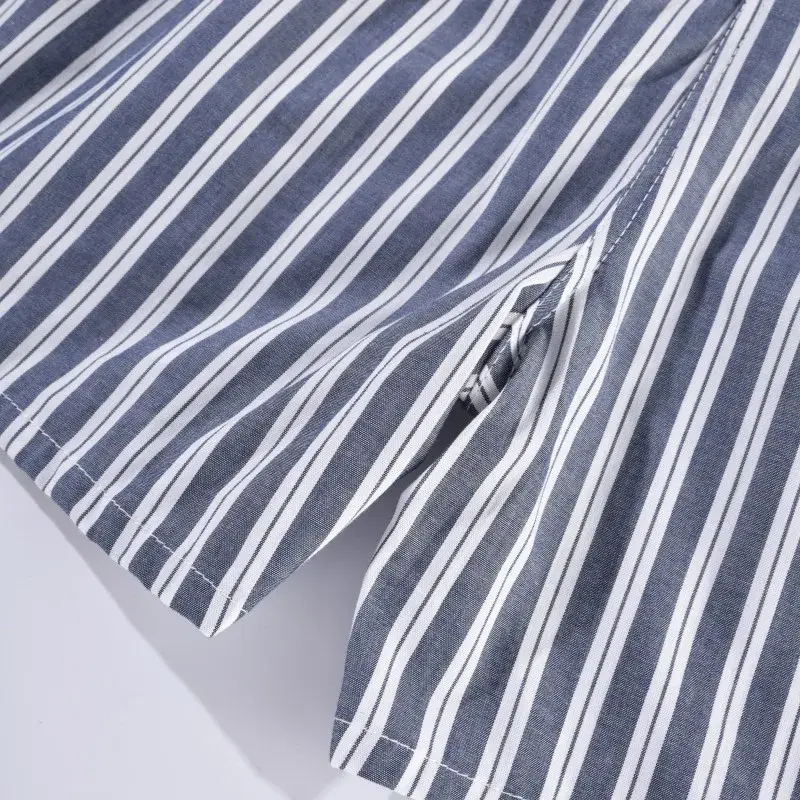 Męskie bokserki Casual bawełniane kalesony do spania bielizna męska strzałka majtki w paski kratę luźna wygodna odzież domowa XL-4XL
