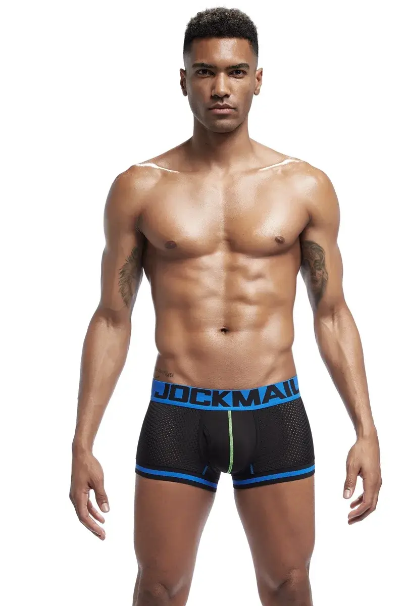 Jockmail Boxer da uomo Intimo a rete Traspirante Comodo Morbido e confortevole Pantaloncini sportivi Uomo adulto Mutandine Abbigliamento Lingerie